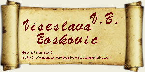 Višeslava Bošković vizit kartica